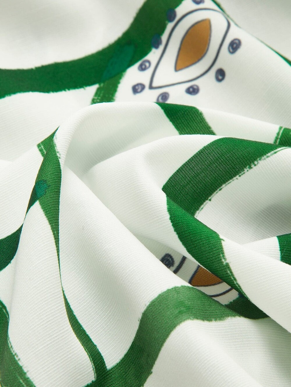 Commense White Shirt with Green Geometric Motifs - Picture 6 of 6